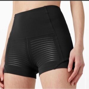 Lululemon Athletica Black High Waist Athletic Shorts